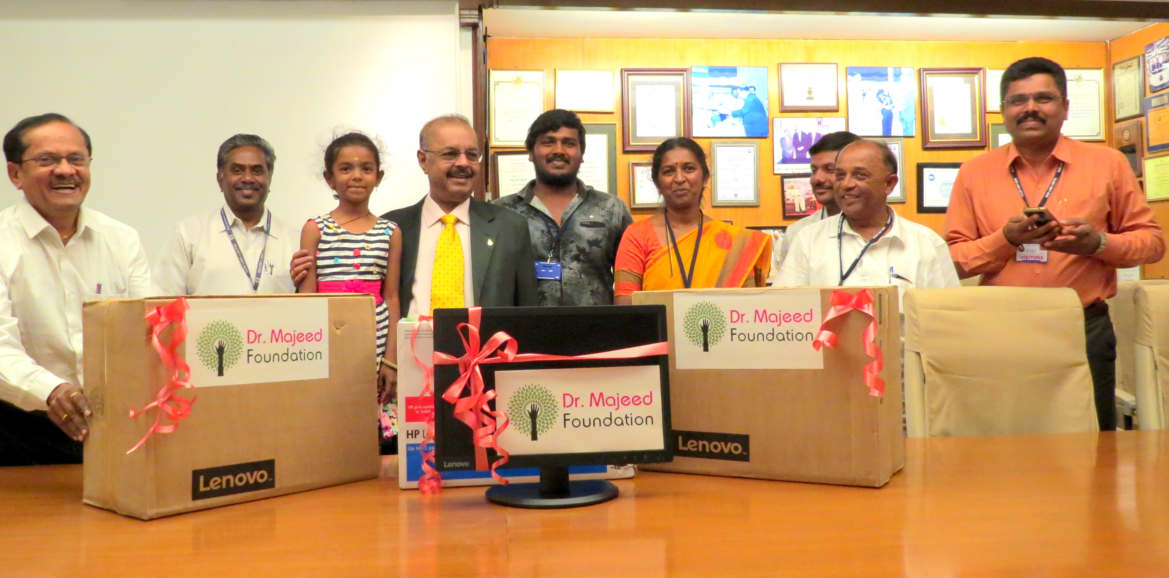 Dr. Majeed Foundation donates computers to assist educational needs of Government Higher Primary School, Bhavikere, Nelamangala Taluk, Bangalore Rural Dist