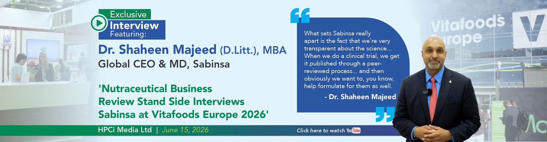 Vitafoods Europe 2026 - Shaheen Sir Interview