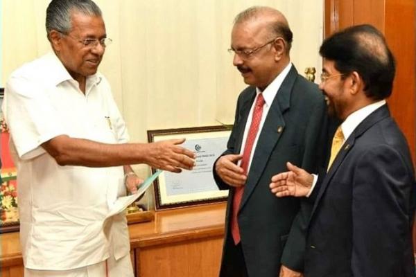 Dr. Majeed donates Rs. 5.5 crores to Kerala Chief Minister's Distress Relief Fund along with adopting one village devastated in the flood
