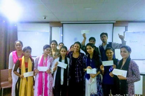 An Interactive Session Was Organised by Pallavi Gahlaut, Administrator of the Foundation, on 13th September in New Delhi for Children and Their Families and Cheques Were Handed over for the Current Academic Year